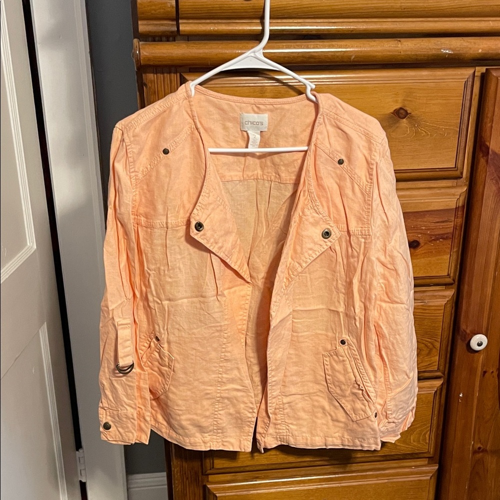 Chico's Light Coral Utility Jacket